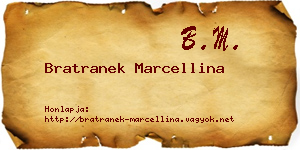 Bratranek Marcellina névjegykártya